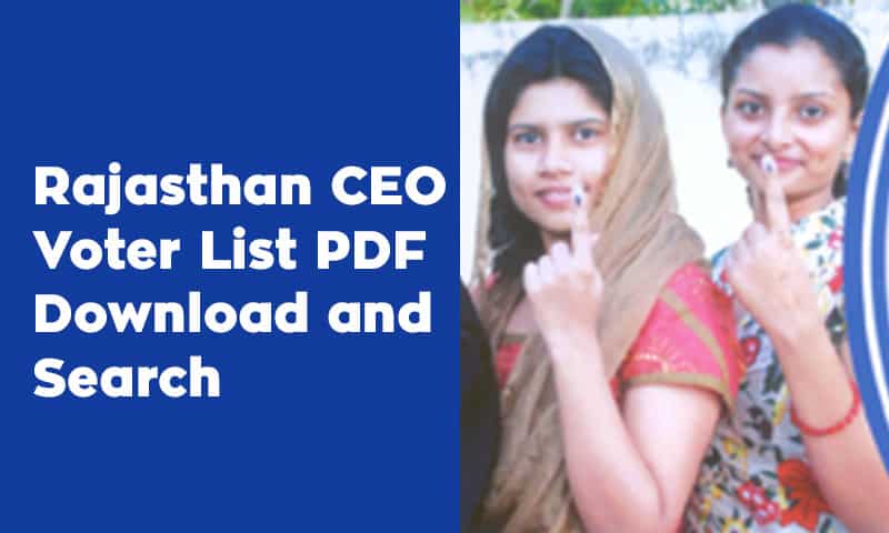Rajasthan CEO Voter List PDF Download and Search