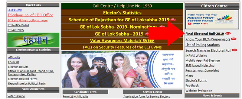 Rajasthan CEO Voter List PDF