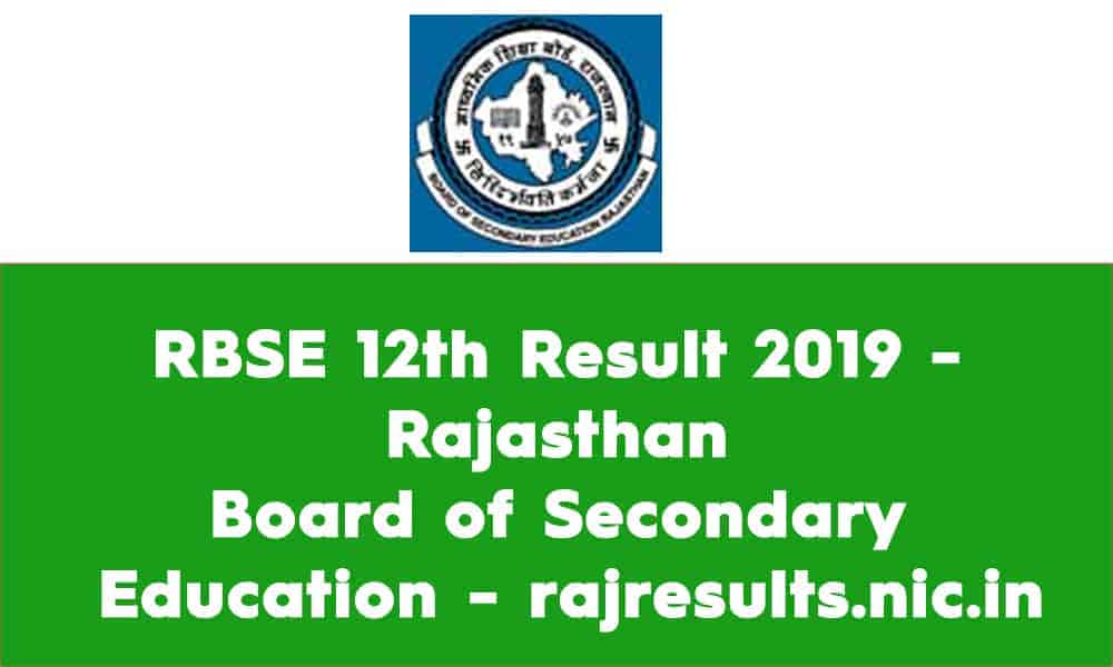 RBSE 12th Result 2019 - Rajasthan Board of Secondary ...