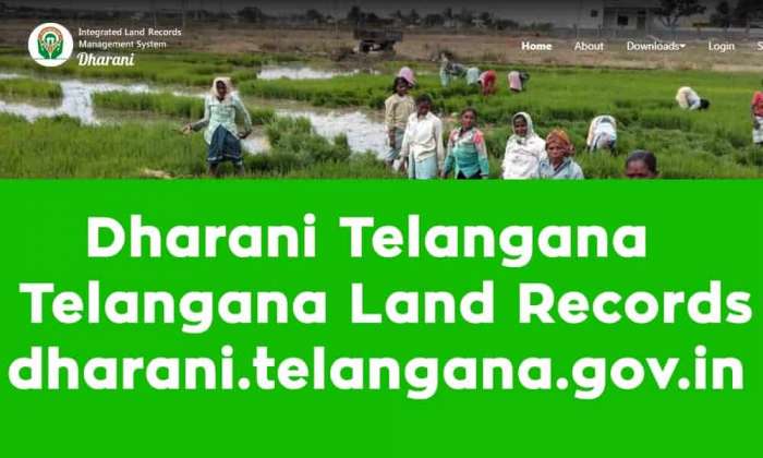 Dharani Telangana Telangana Land Records dharani.telangana.gov.in