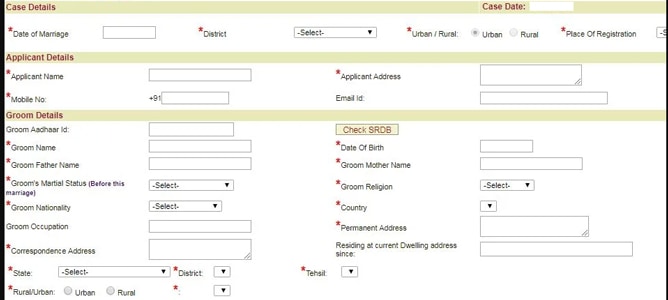 UP Marriage Registration Certificate Online Form