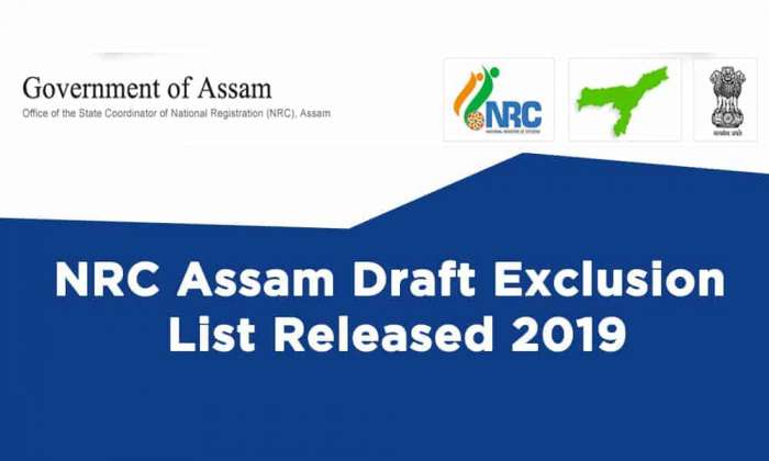 NRC Assam Draft Exclusion List Released 2019