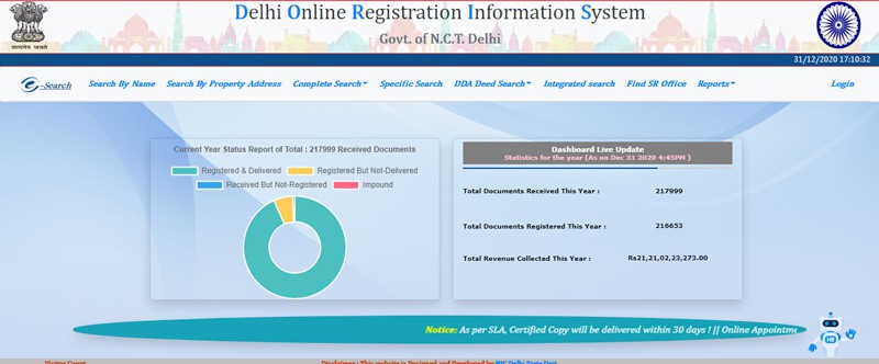 Search property on Delhi Land Portal