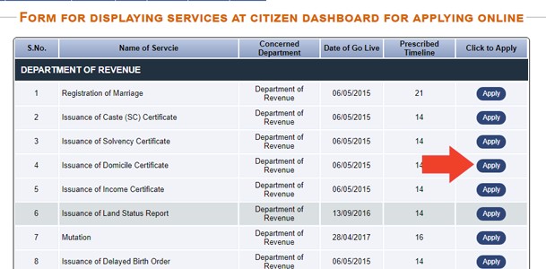E-District Delhi Domicile Certificate Online Apply