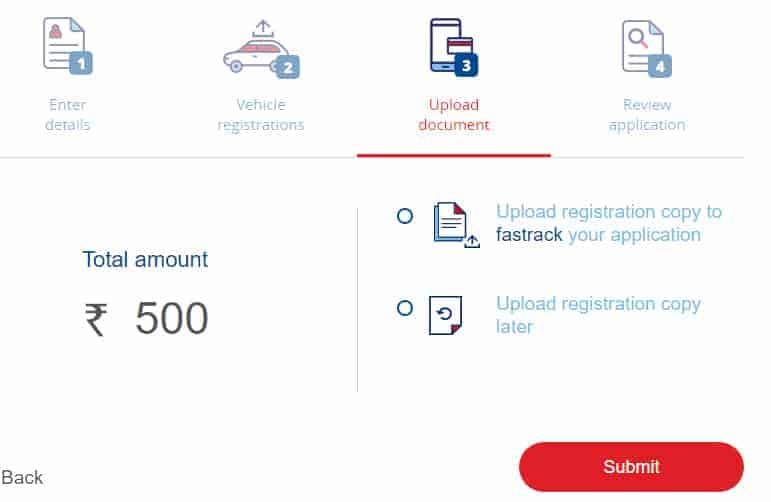 FASTag Upload Vehicle Registration