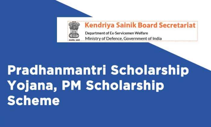 PM Scholarship Scheme Kendriya Sainik board