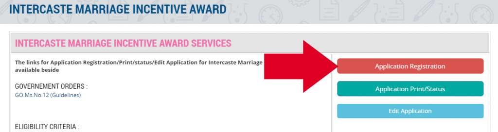 Telangana Intercaste Marriage Incentive Application Form