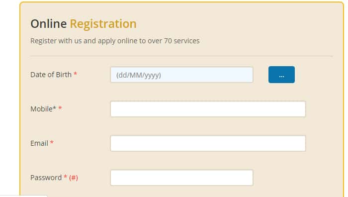Digital Gujarat Register Form