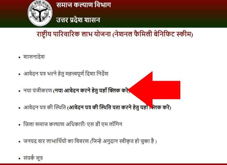 UP Rashtriya Parivarik Labh Apply Now