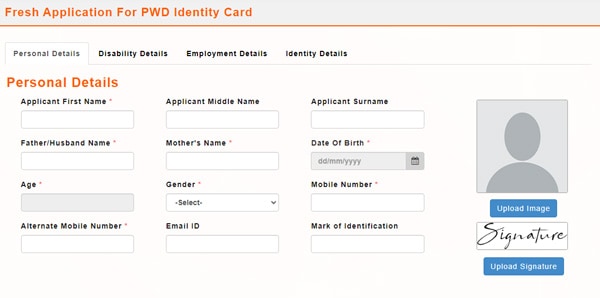 Odisha New PWD Application Form